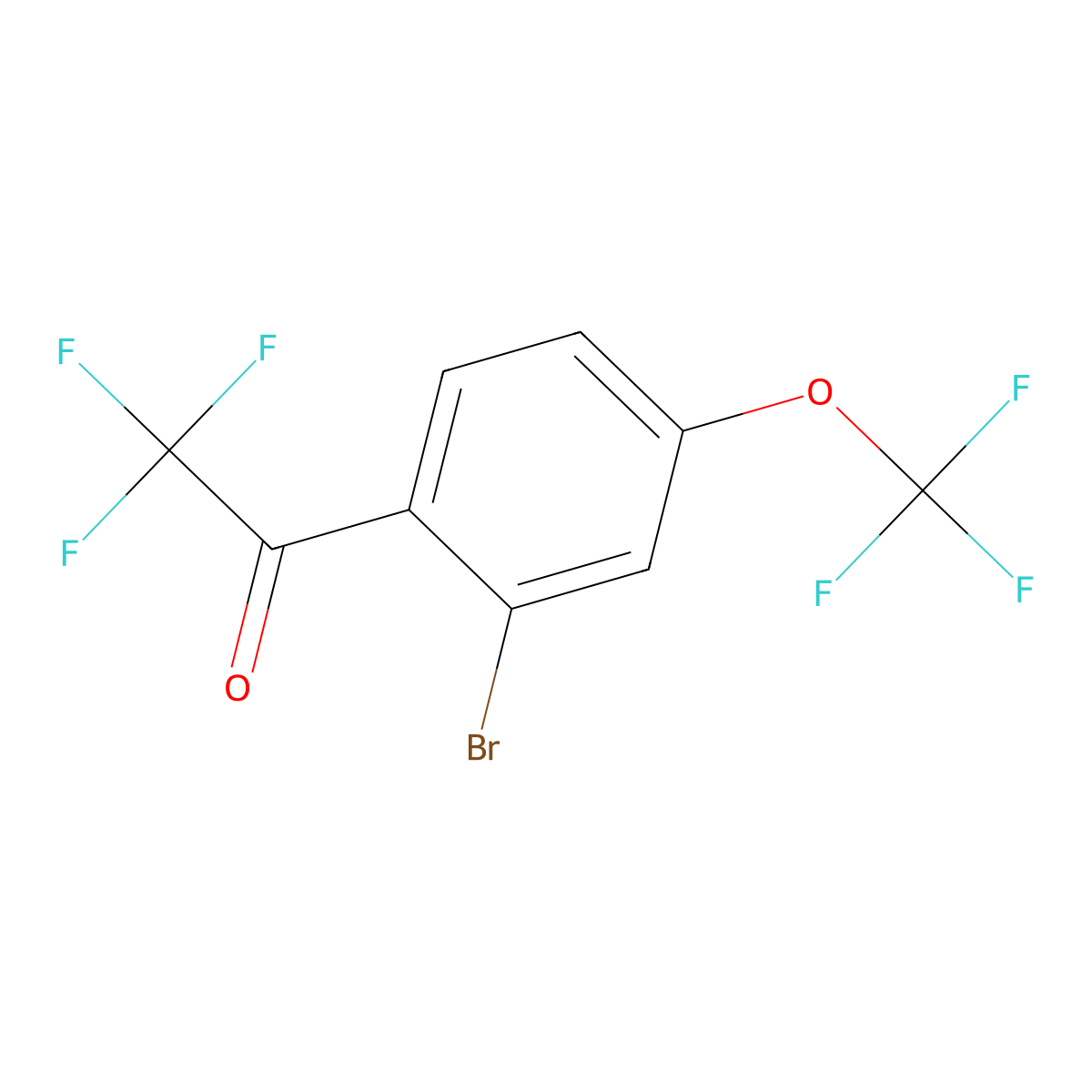 2'-Bromo-4'-(trifluoromethoxy)-2,2,2-trifluoroacetophenone molecular structure, CAS 2676196-04-4