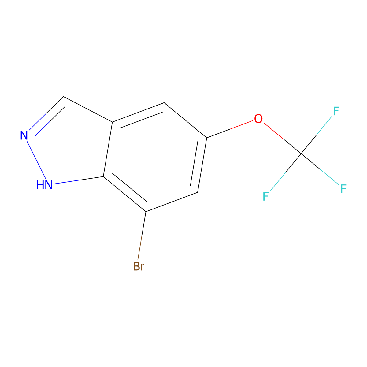 7-Bromo-5-(trifluoromethoxy)-1H-indazole molecular structure, CAS 2676196-05-5