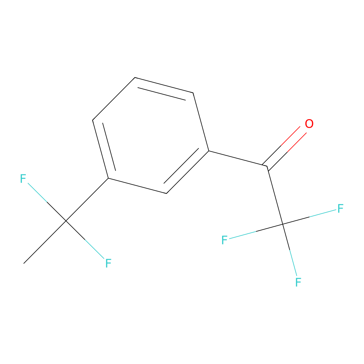 1-(3-(1,1-Difluoroethyl)phenyl)-2,2,2-trifluoroethanone molecular structure, CAS 2676196-08-8