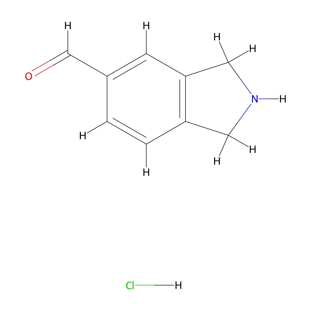 Isoindoline-5-carbaldehyde Hydrochloride molecular structure, CAS 2676205-91-5
