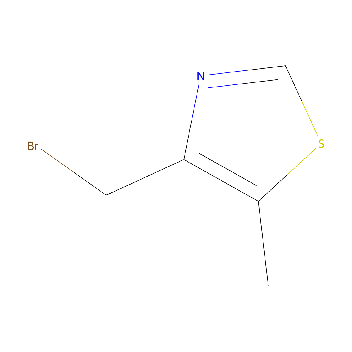 4-(Bromomethyl)-5-methylthiazole molecular structure, CAS 267643-30-1
