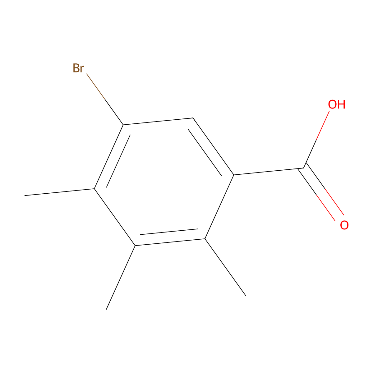 5-Bromo-2,3,4-trimethylbenzoic acid molecular structure, CAS 267643-34-5