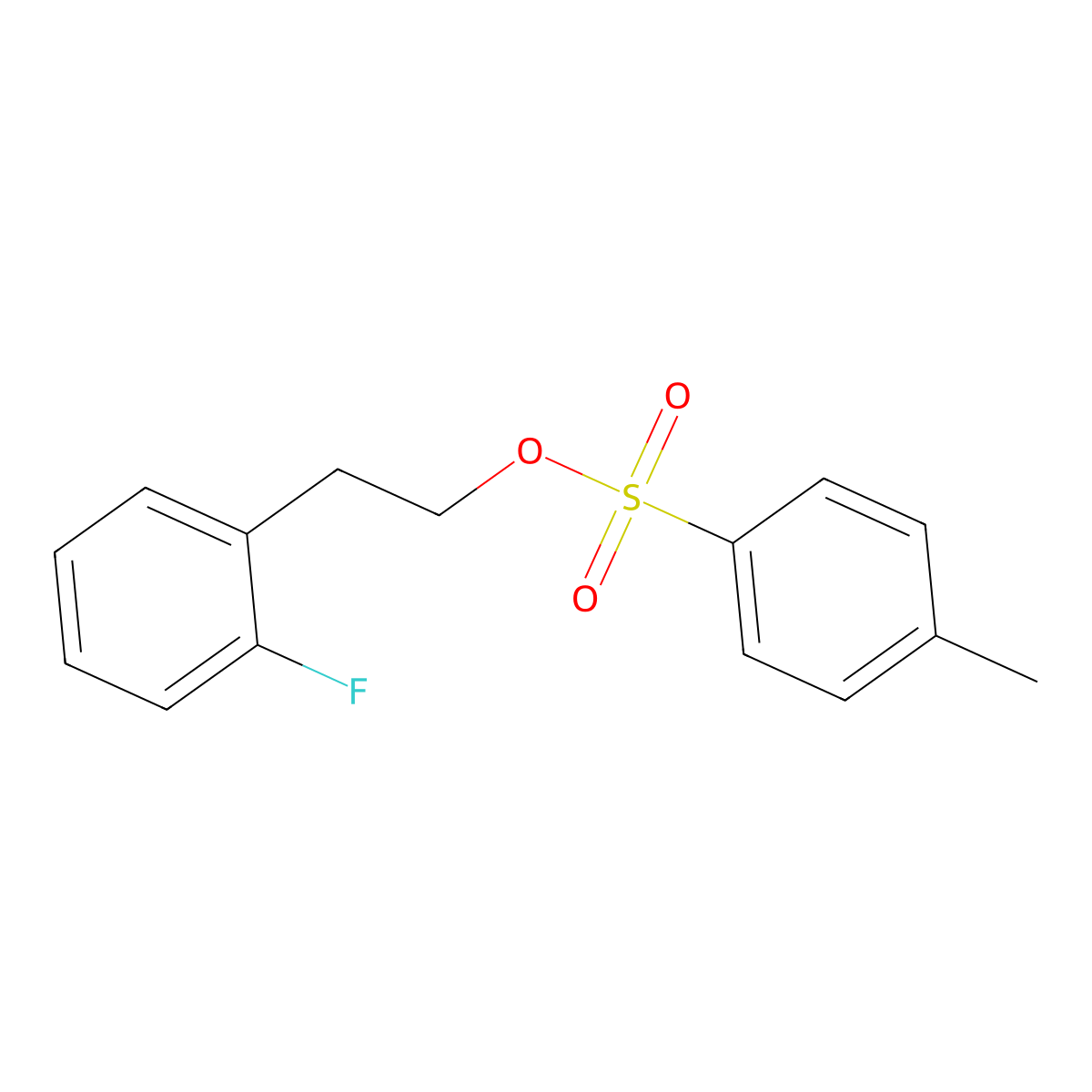 2-(2-Fluorophenyl)ethyl 4-methylbenzene-1-sulfonate molecular structure, CAS 267643-66-3