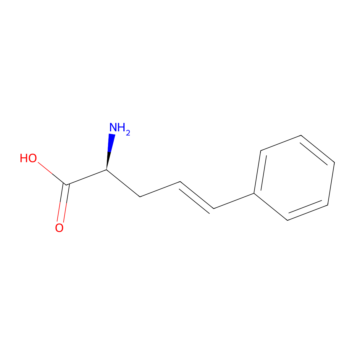 2-Amino-5-phenyl-(2s)-4-pentenoic acid molecular structure, CAS 267650-37-3
