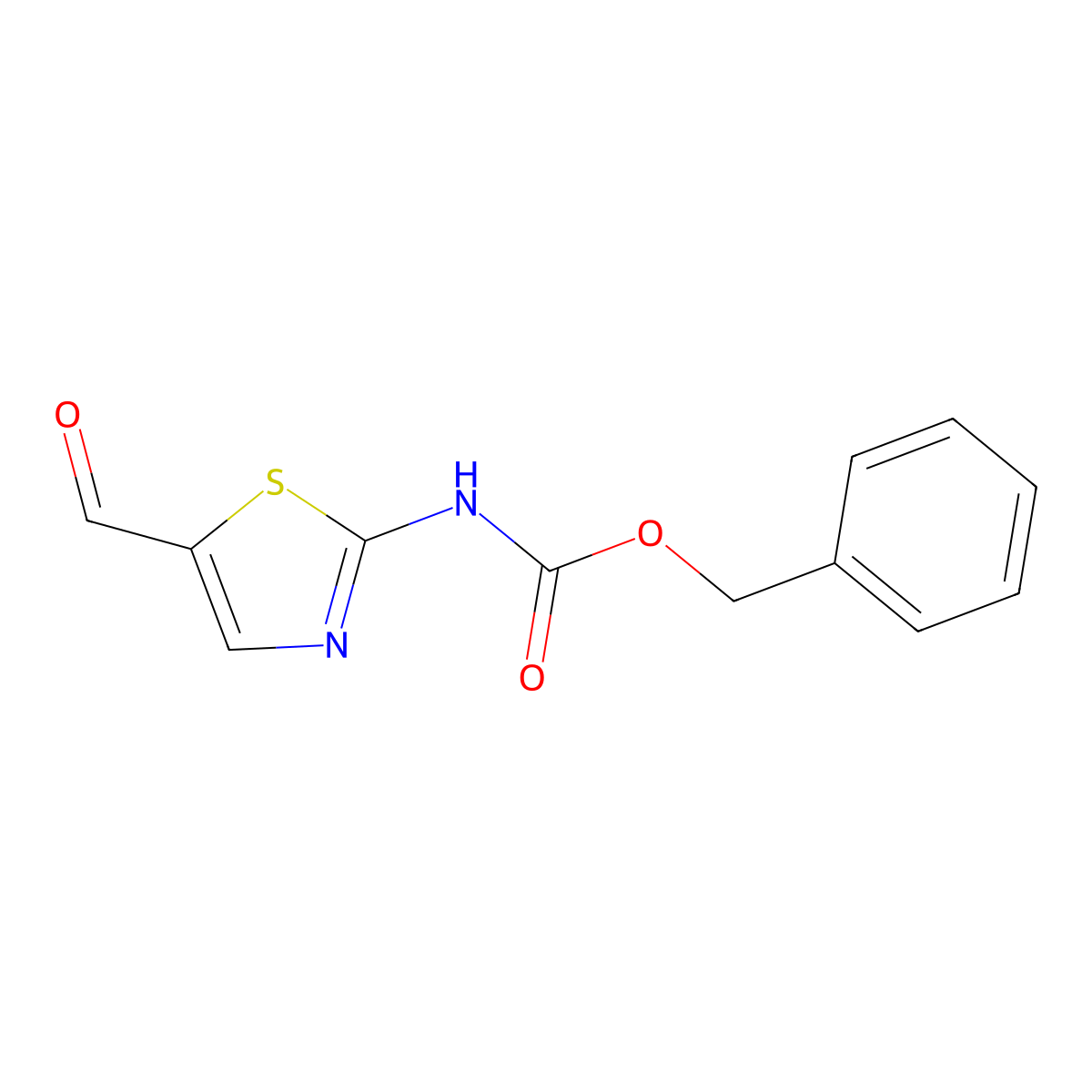 2-Benzyloxycarbonylamino-5-formyl-1,3-thiazole molecular structure, CAS 267658-09-3