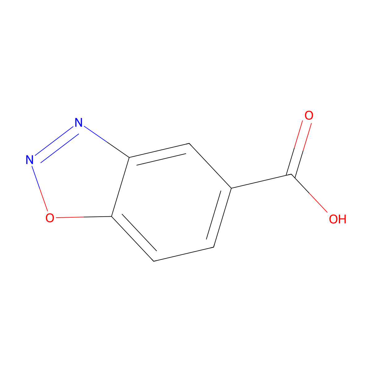 1,2,3-Benzoxadiazole-5-carboxylic acid molecular structure, CAS 267665-25-8
