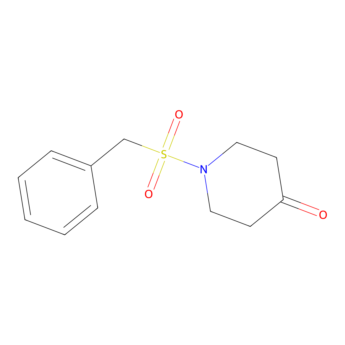 1-(Benzylsulfonyl)piperidin-4-one molecular structure, CAS 267666-08-0