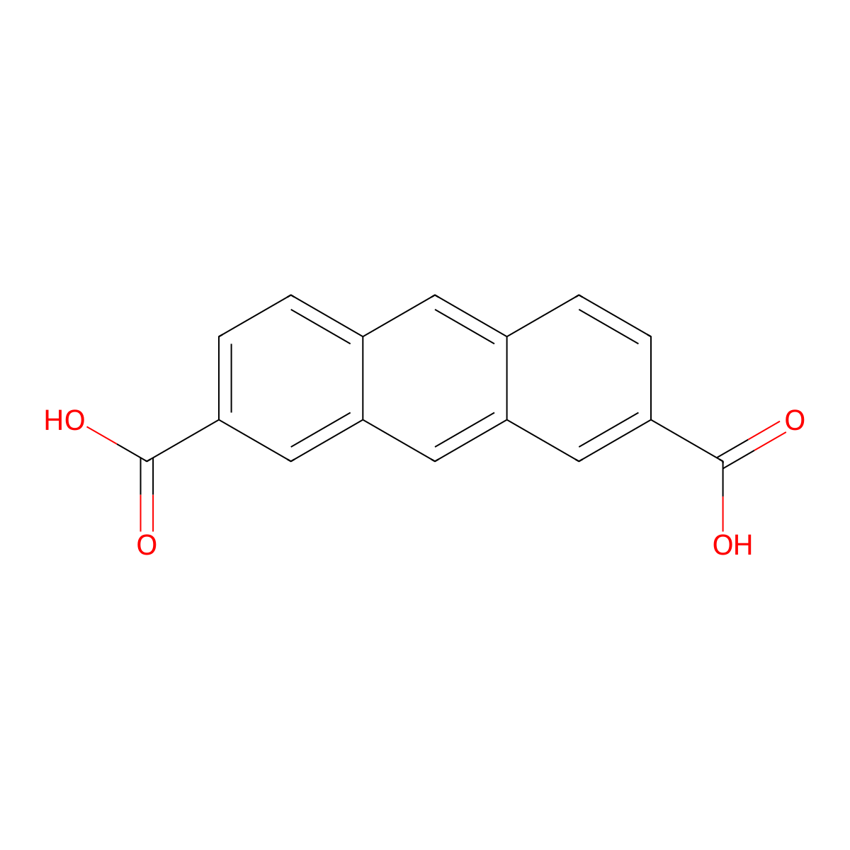 Anthracene-2,7-dicarboxylic acid molecular structure, CAS 267667-77-6