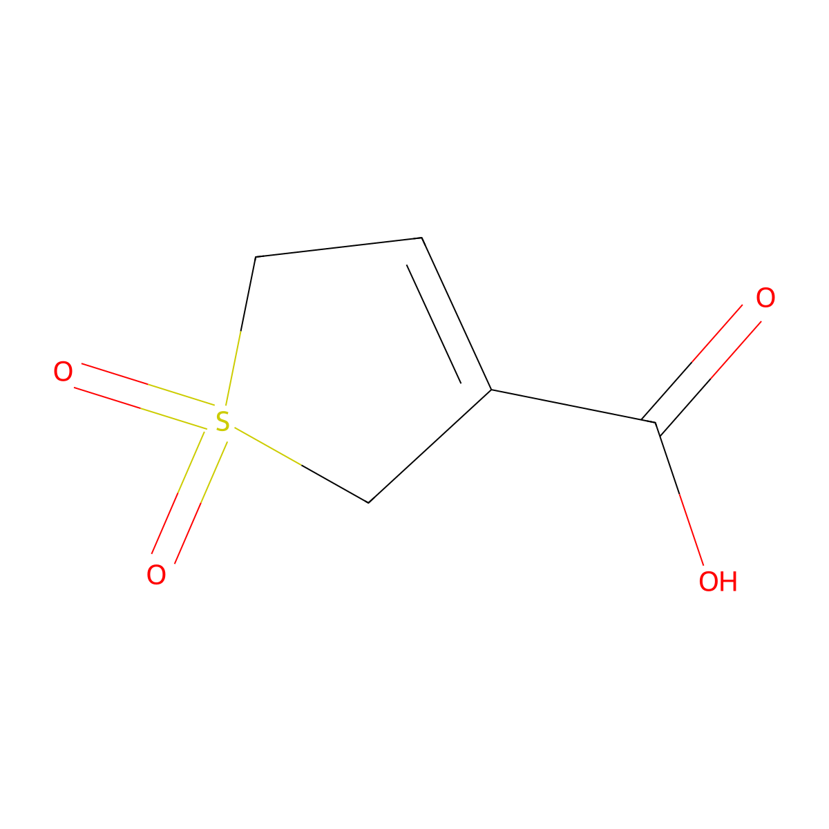 1,1-Dioxo-2,5-dihydro-1lambda6-thiophene-3-carboxylic acid molecular structure, CAS 267667-78-7
