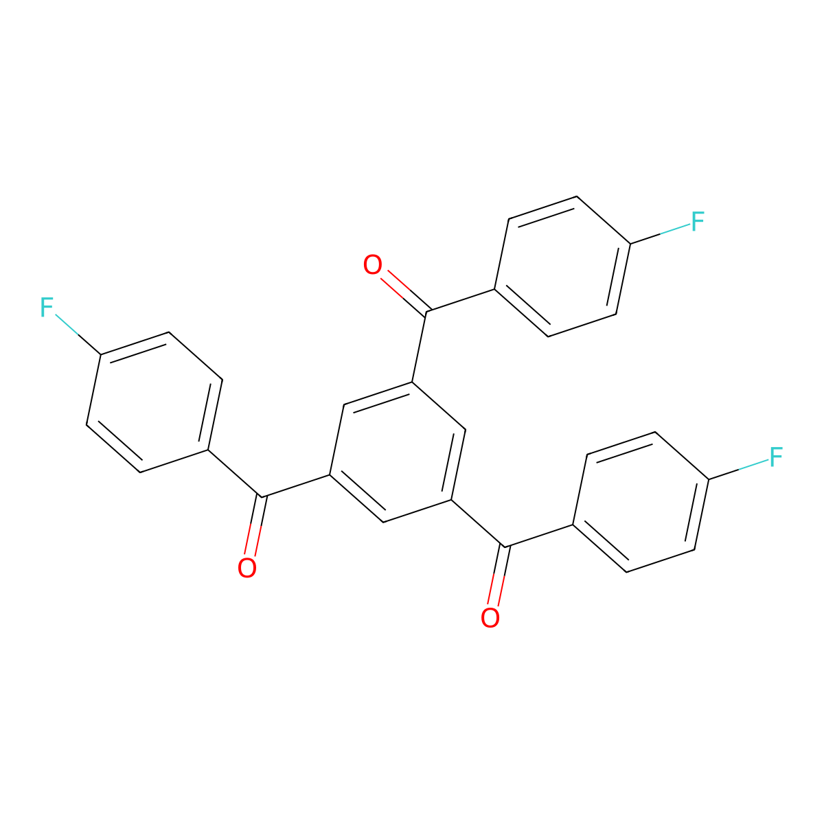 [3,5-Bis(4-fluorobenzoyl)phenyl](4-fluorophenyl)methanone molecular structure, CAS 267668-44-0