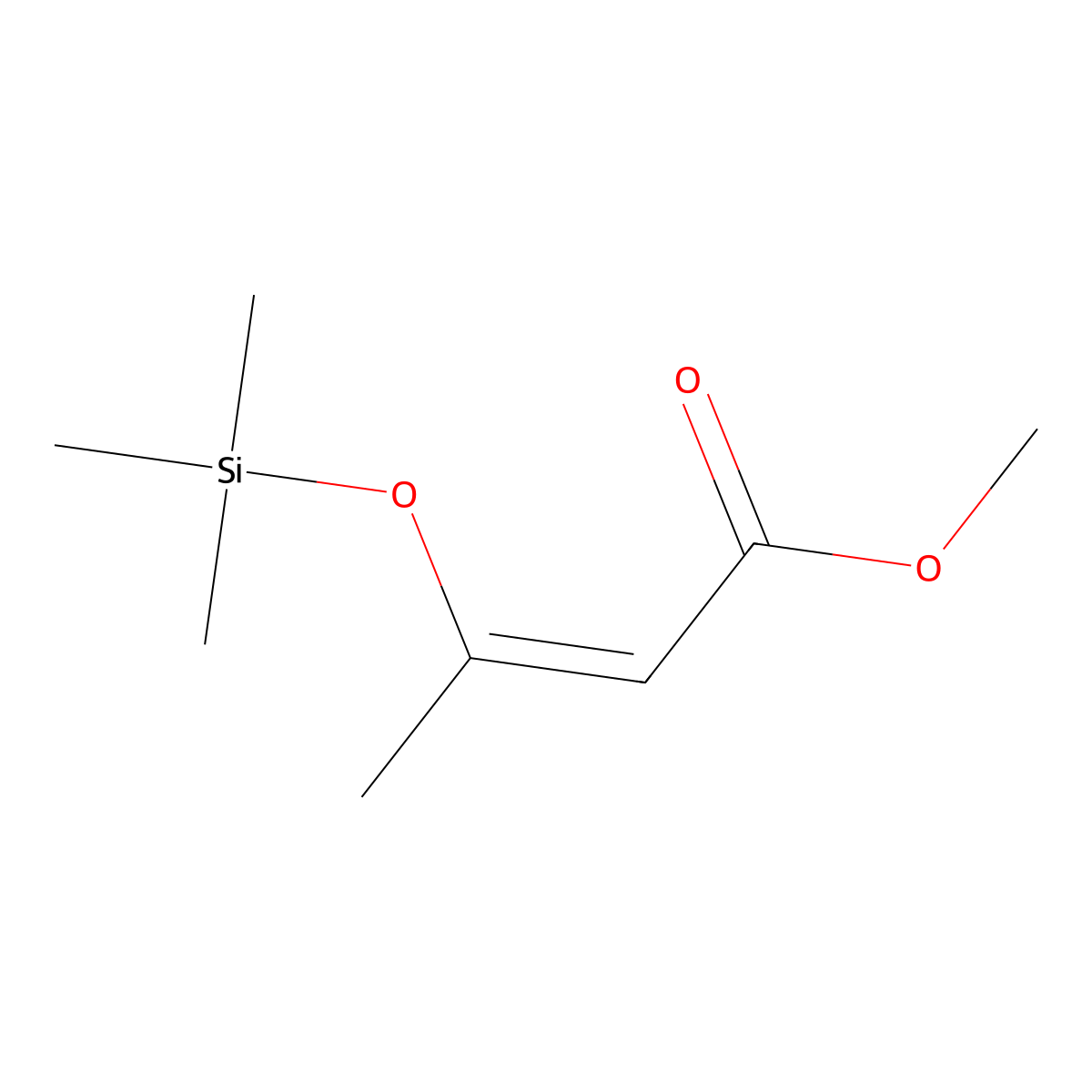 3-(Trimethylsilyloxy)-2-butenoic Acid Methyl Ester molecular structure, CAS 26767-00-0