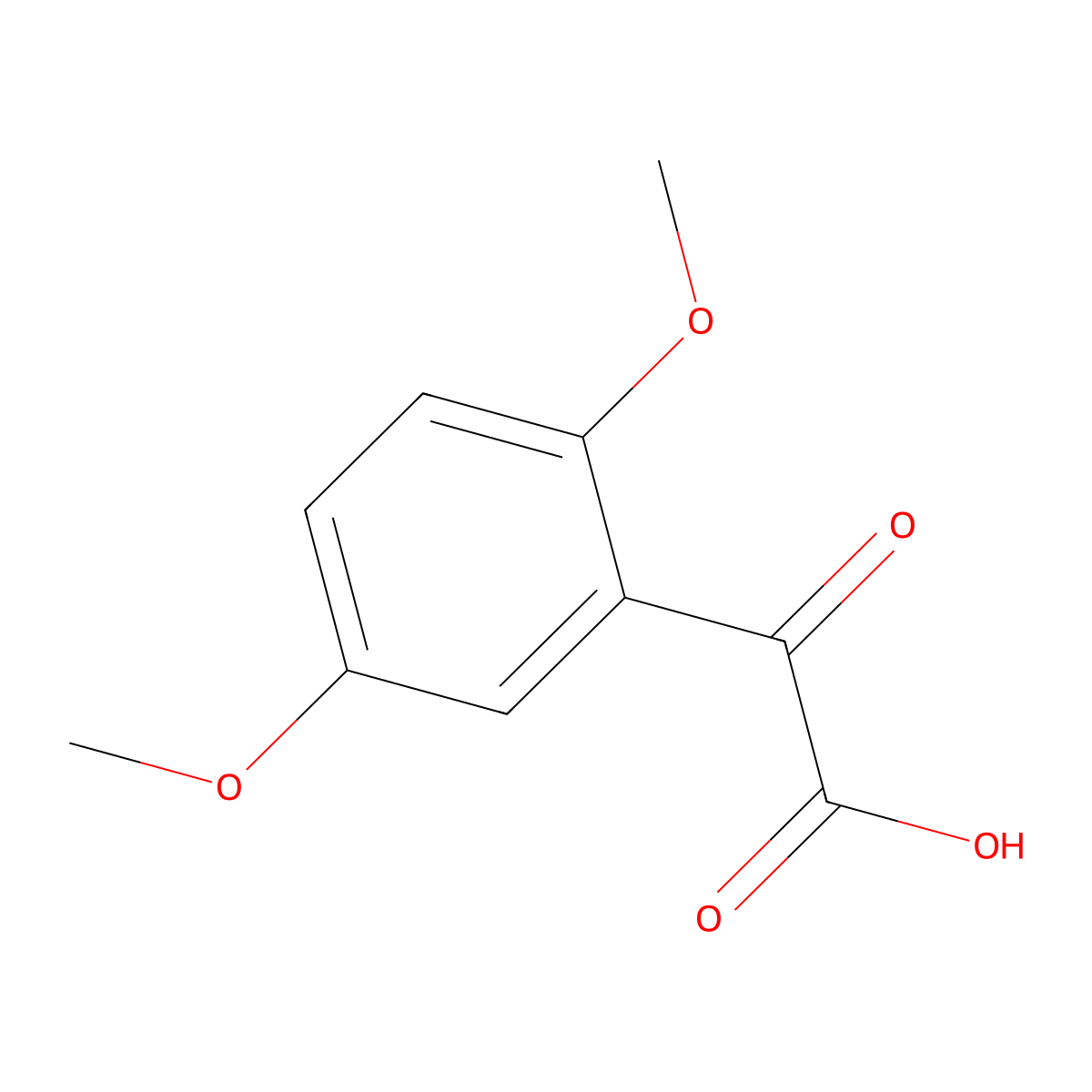 2-(2,5-Dimethoxyphenyl)-2-oxoacetic acid molecular structure, CAS 26767-03-3