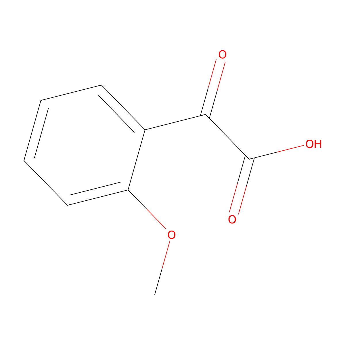 2-Methoxy-alpha-oxobenzeneacetic acid molecular structure, CAS 26767-06-6