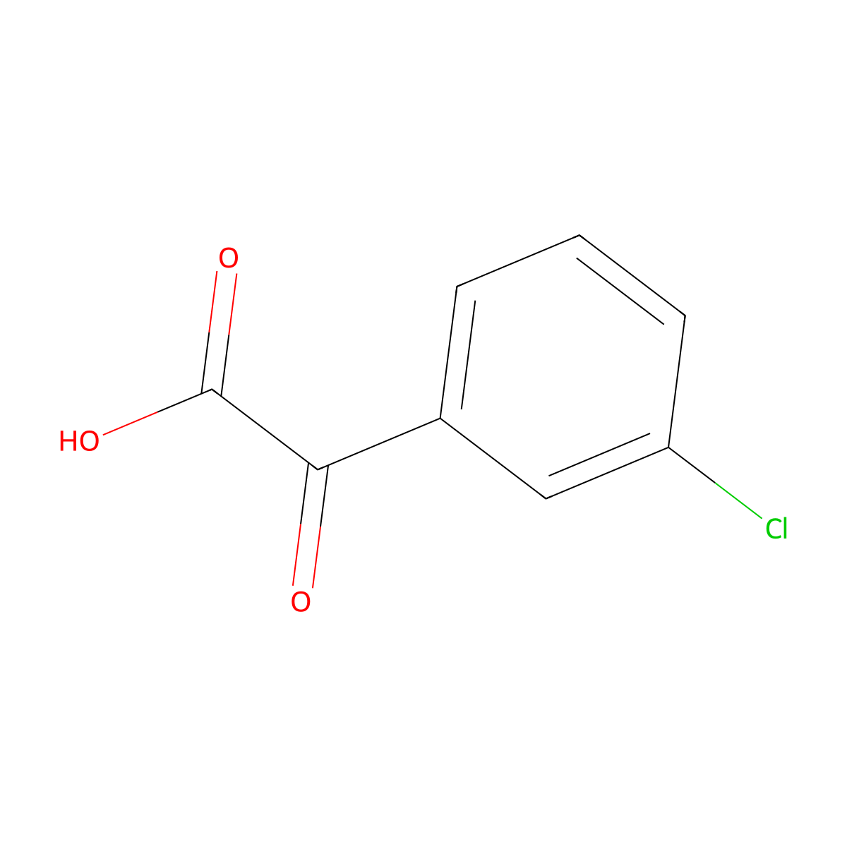 3-Chlorophenylglyoxylic acid molecular structure, CAS 26767-07-7
