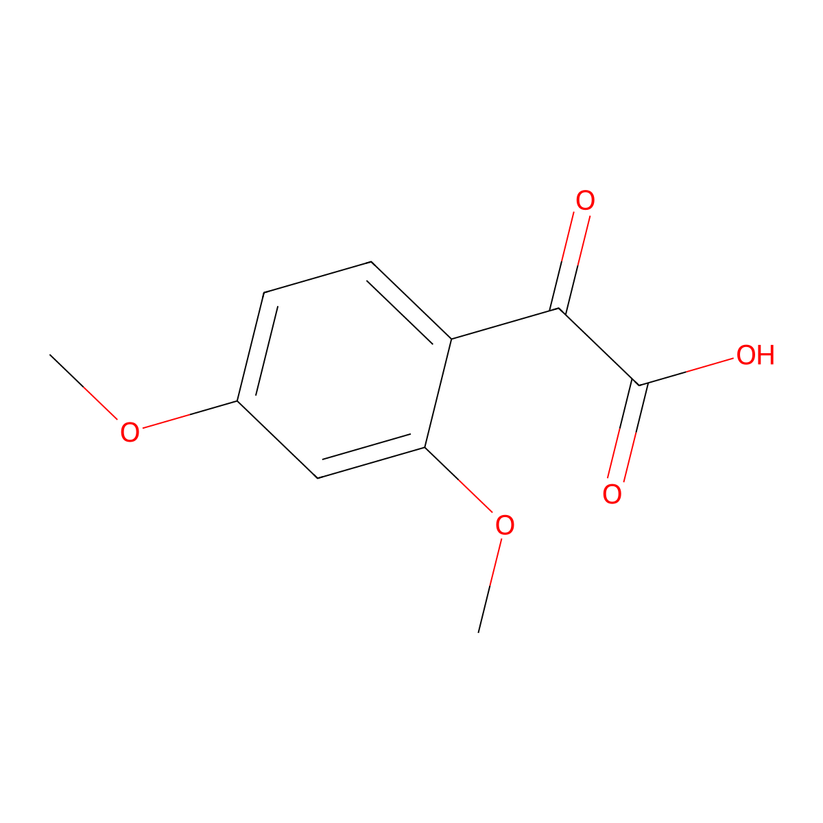 2-(2,4-Dimethoxyphenyl)-2-oxoacetic acid molecular structure, CAS 26767-17-9