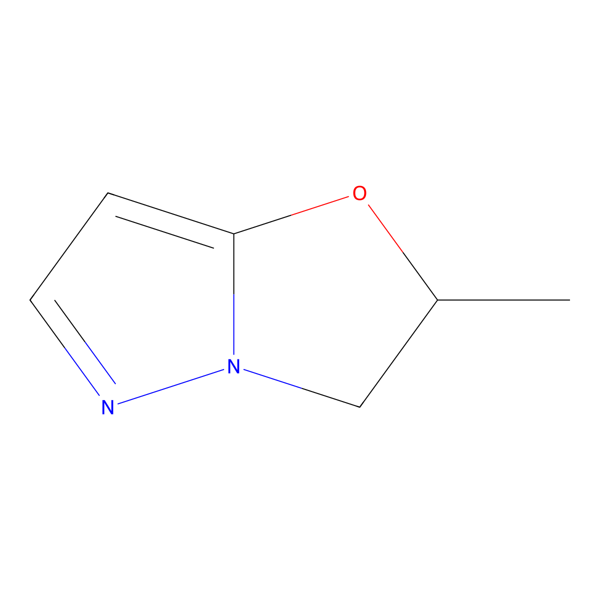 2-Methyl-2,3-dihydropyrazolo[5,1-b]oxazole molecular structure, CAS 2676861-80-4