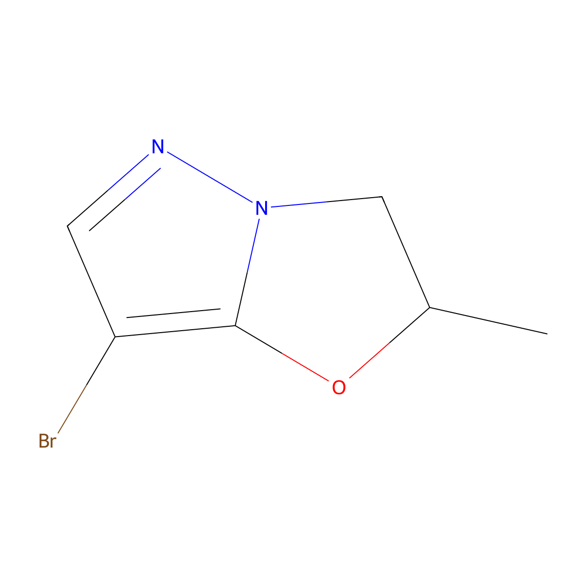 7-Bromo-2-methyl-2,3-dihydropyrazolo[5,1-b]oxazole molecular structure, CAS 2676861-81-5