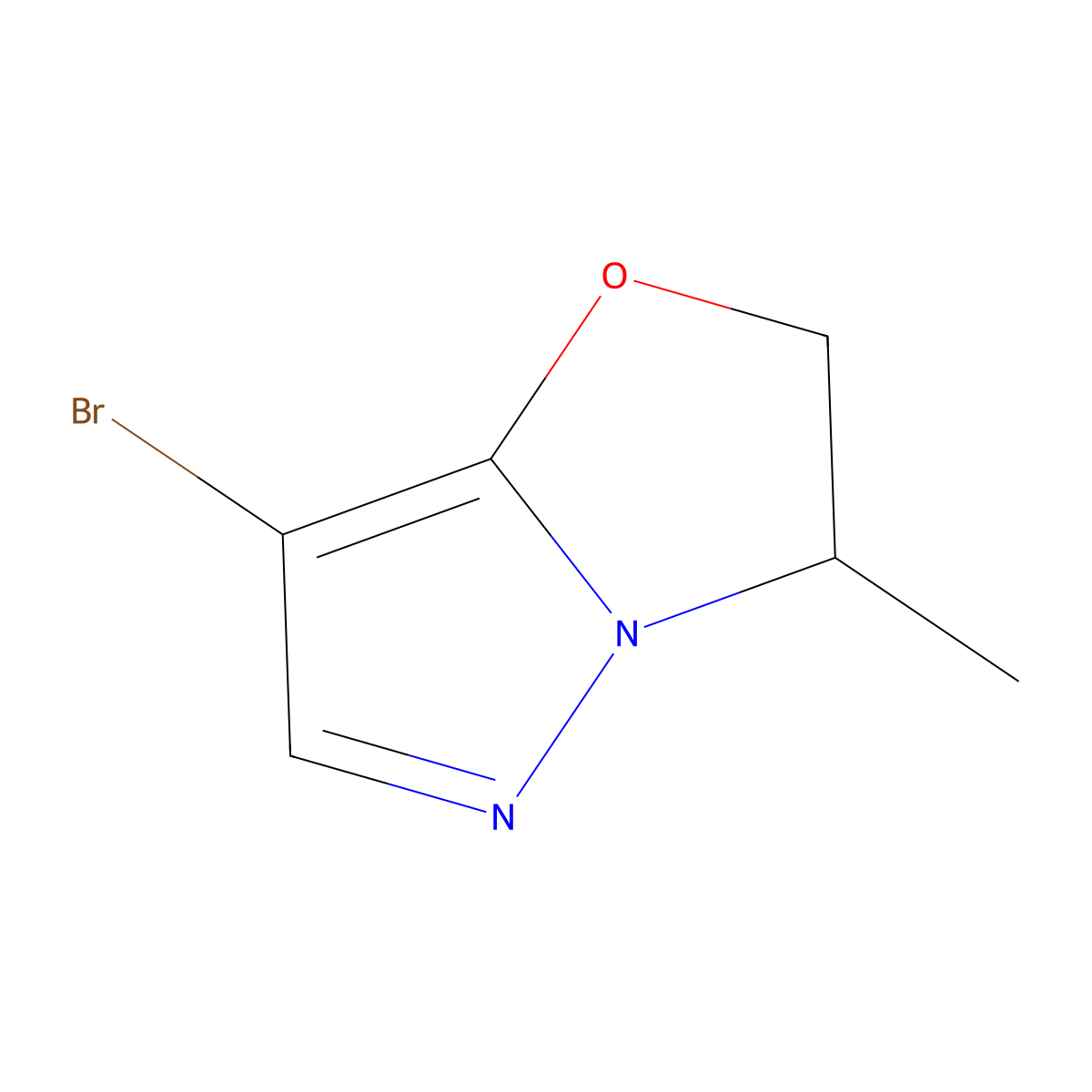 7-Bromo-3-methyl-2,3-dihydropyrazolo[5,1-b]oxazole molecular structure, CAS 2676861-91-7