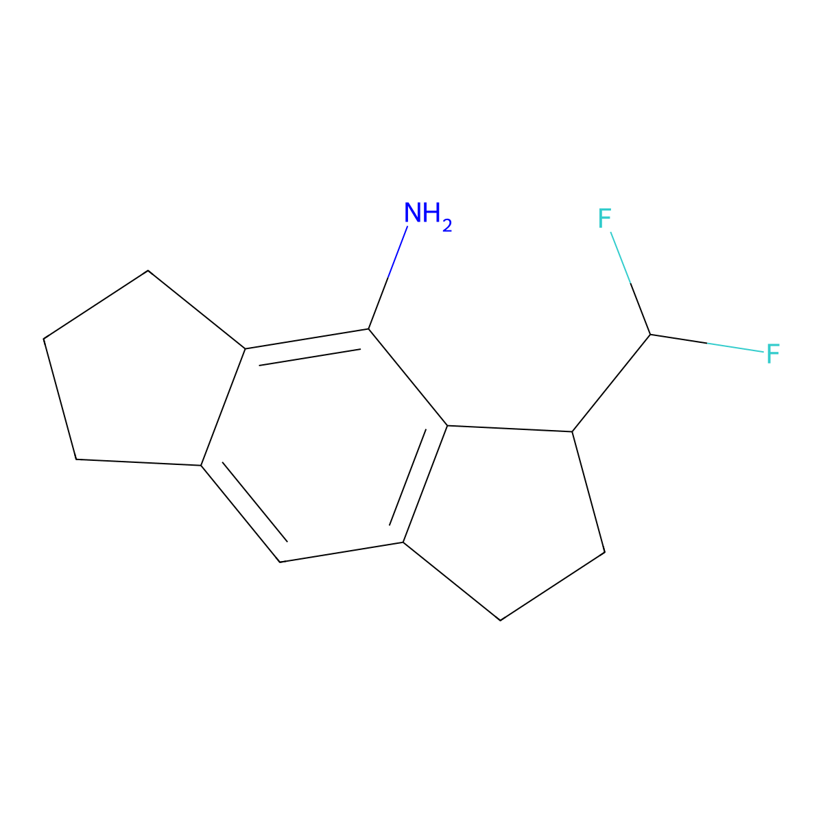 3-(Difluoromethyl)-1,2,3,5,6,7-hexahydro-s-indacen-4-amine molecular structure, CAS 2676862-01-2