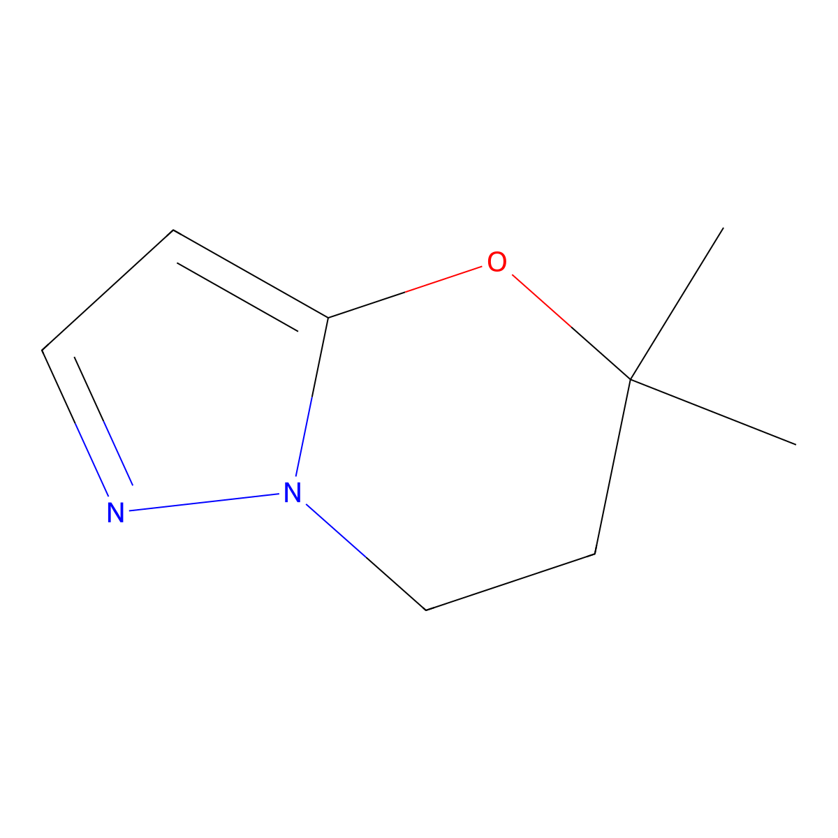 5,5-Dimethyl-6,7-dihydro-5H-pyrazolo[5,1-b][1,3]oxazine molecular structure, CAS 2676862-34-1