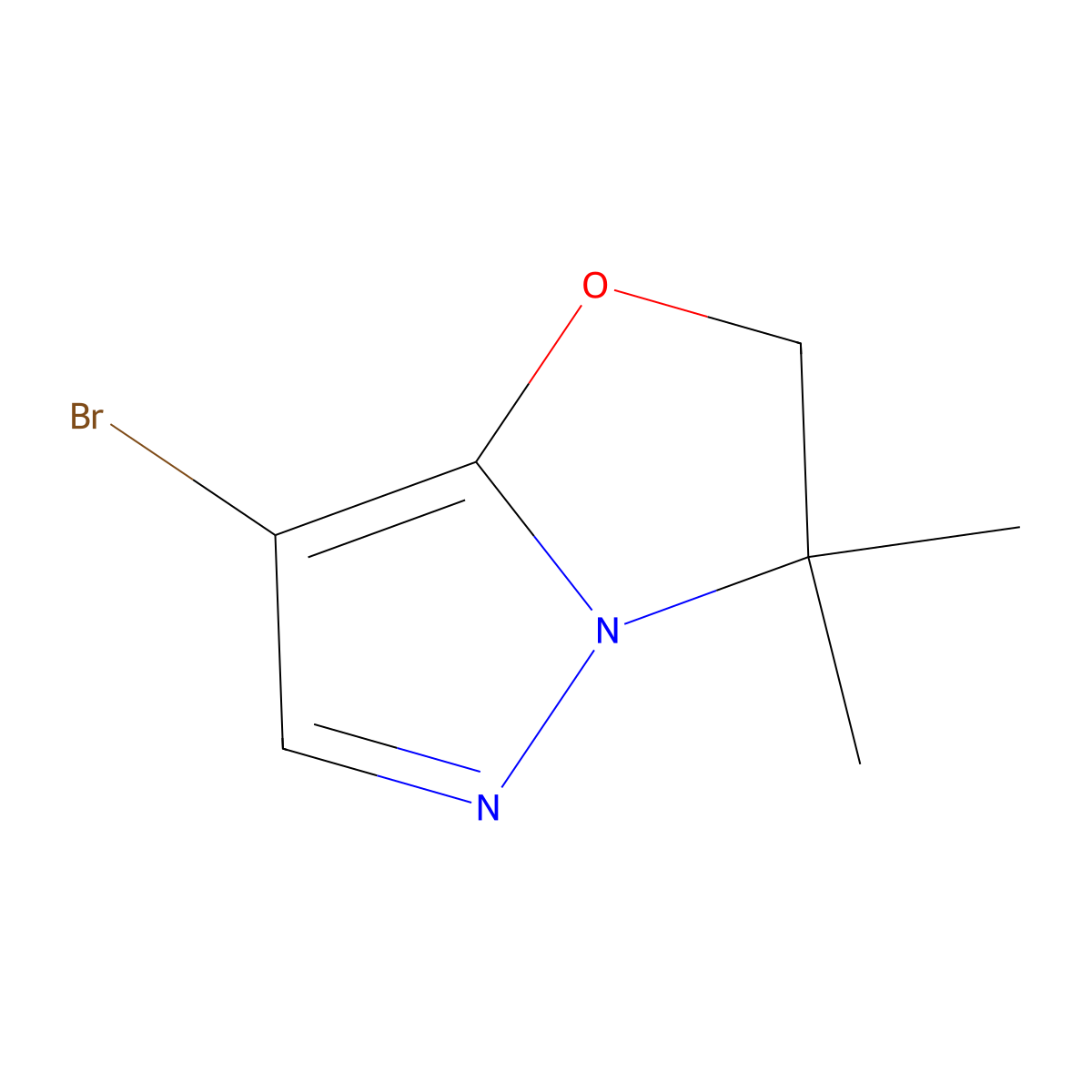 7-Bromo-3,3-dimethyl-2,3-dihydropyrazolo[5,1-b]oxazole molecular structure, CAS 2676863-02-6