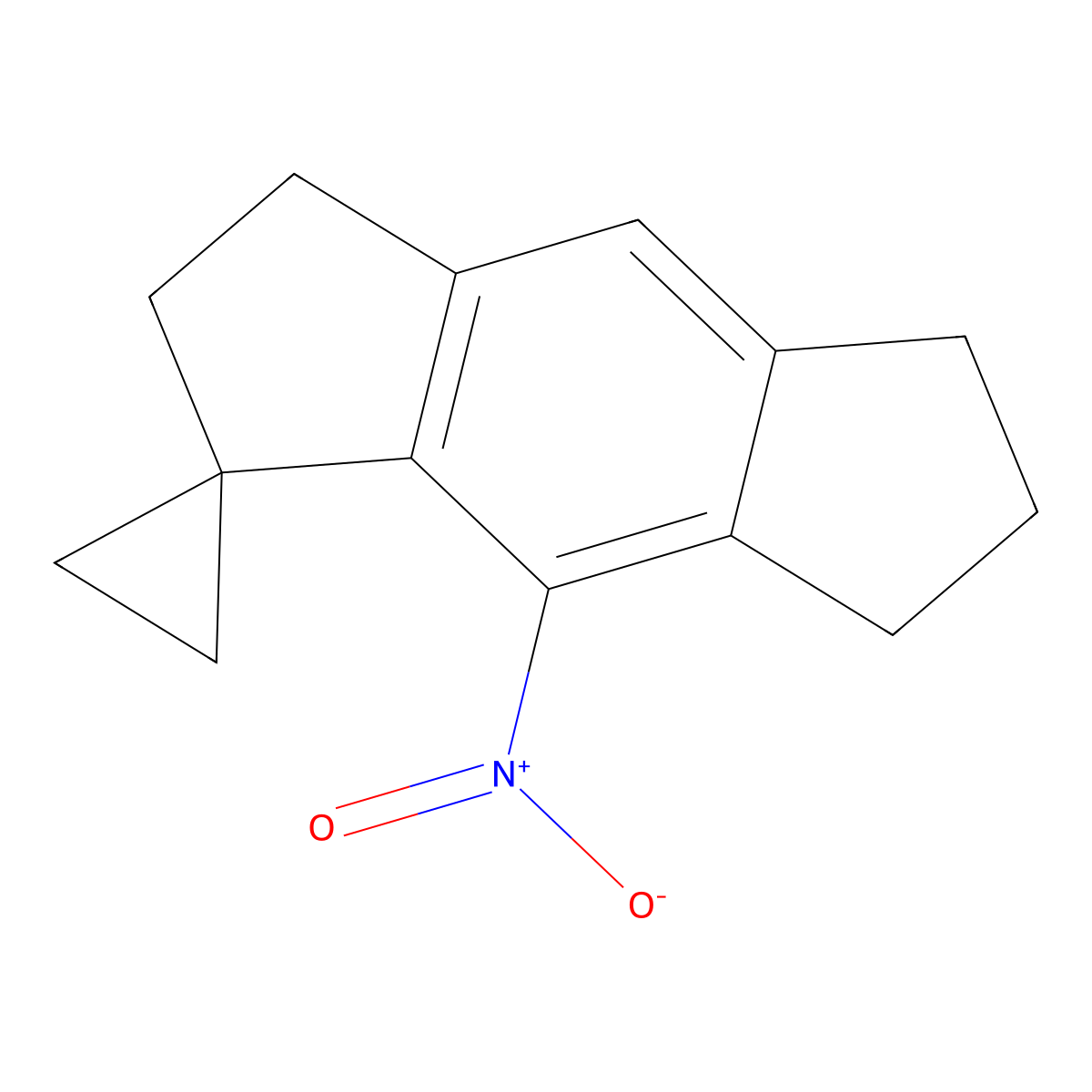 8'-Nitro-3',5',6',7'-tetrahydro-2'H-spiro[cyclopropane-1,1'-s-indacene] molecular structure, CAS 2676863-31-1