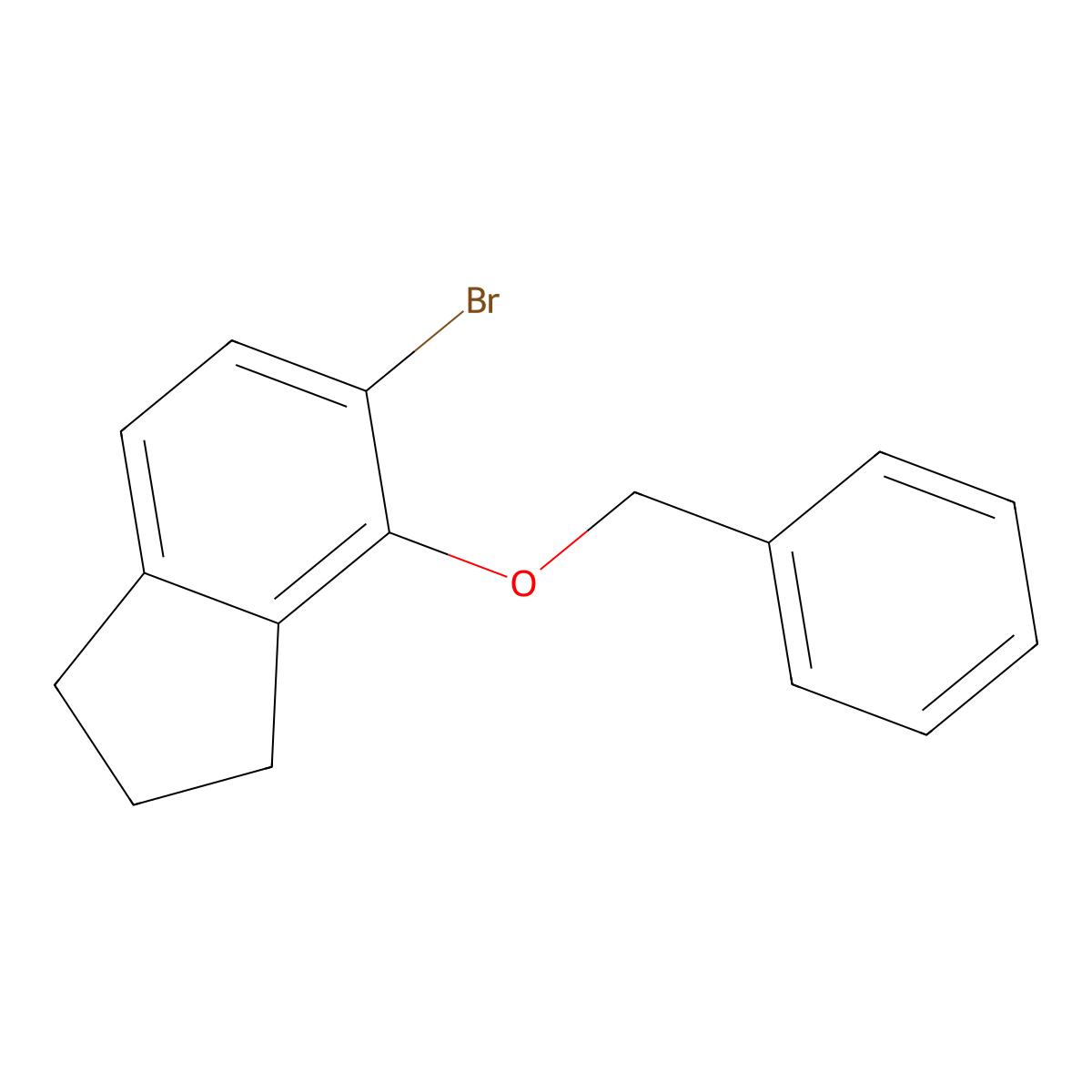 4-(Benzyloxy)-5-bromo-2,3-dihydro-1H-indene molecular structure, CAS 2676863-60-6
