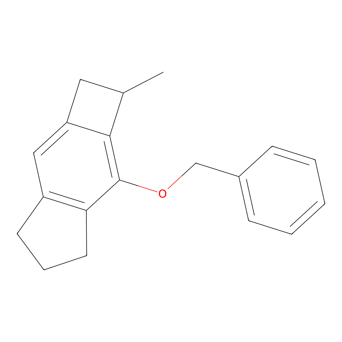 7-(Benzyloxy)-1-methyl-2,4,5,6-tetrahydro-1H-cyclobuta[f]indene molecular structure, CAS 2676863-63-9