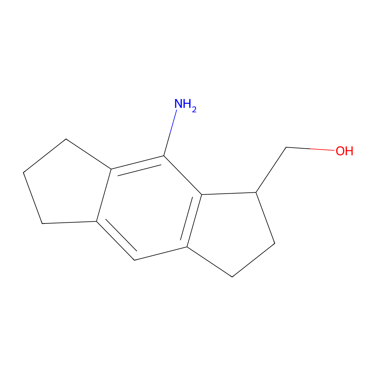 (8-Amino-1,2,3,5,6,7-hexahydro-s-indacen-1-yl)methanol molecular structure, CAS 2676864-14-3