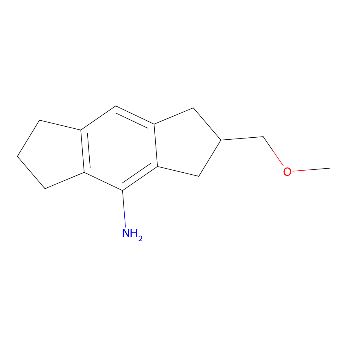 2-(Methoxymethyl)-1,2,3,5,6,7-hexahydro-s-indacen-4-amine molecular structure, CAS 2676865-20-4