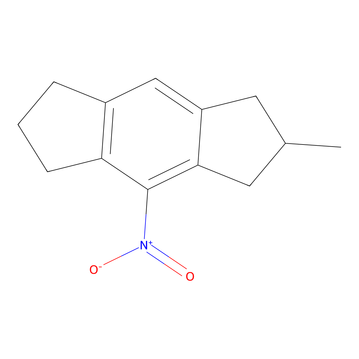 2-Methyl-4-nitro-1,2,3,5,6,7-hexahydro-s-indacene molecular structure, CAS 2676867-58-4