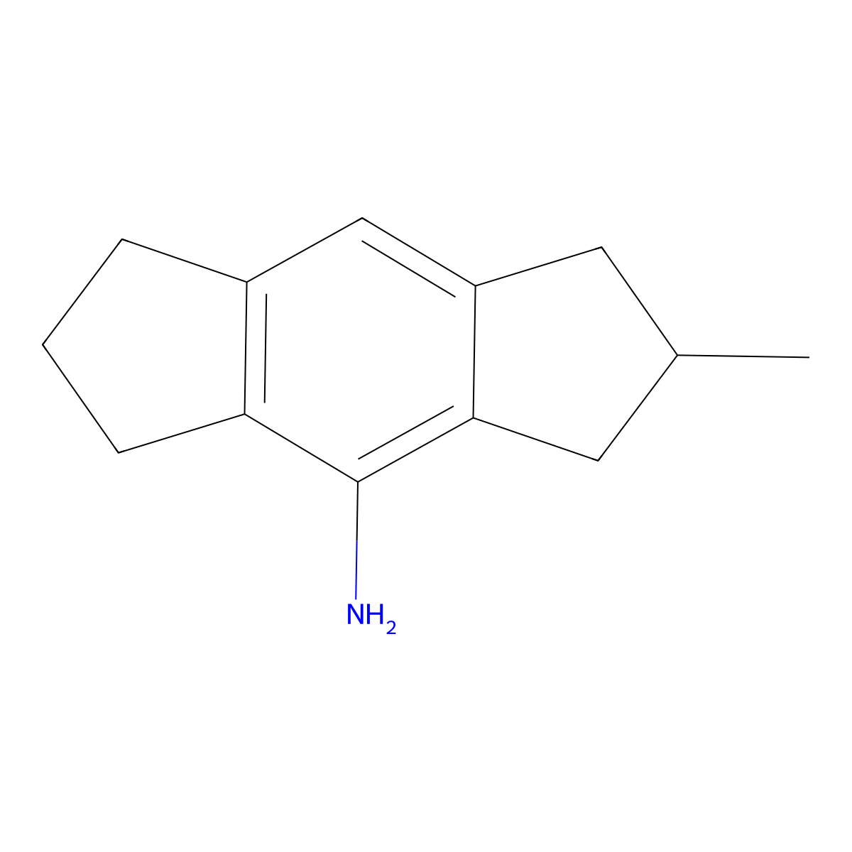 2-Methyl-1,2,3,5,6,7-hexahydro-s-indacen-4-amine molecular structure, CAS 2676867-60-8