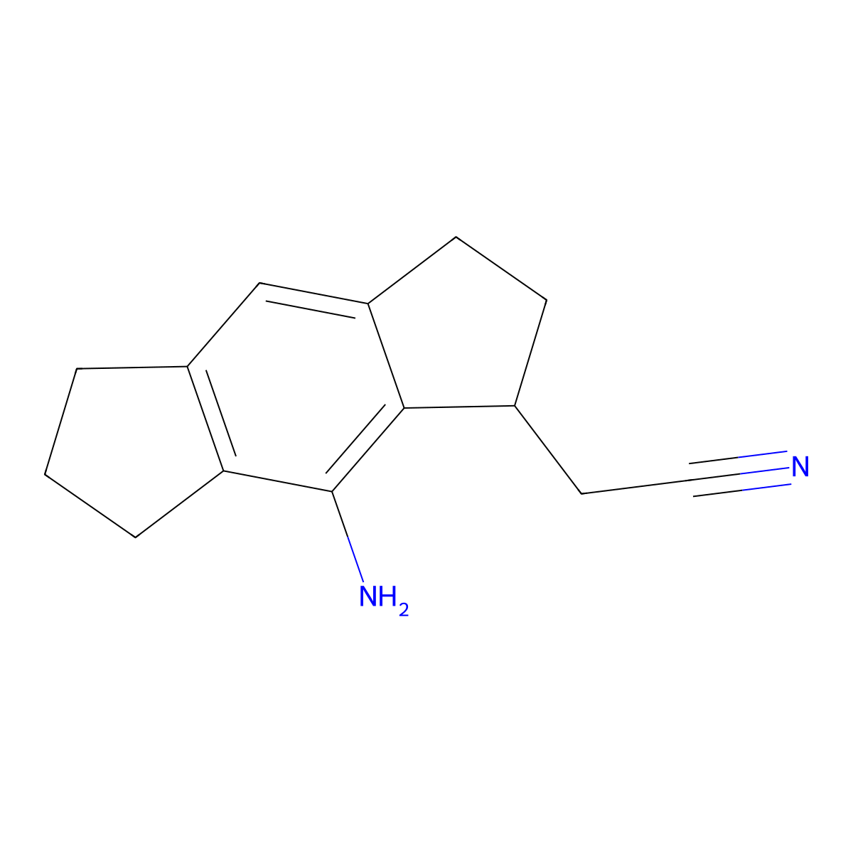 2-(8-Amino-1,2,3,5,6,7-hexahydro-s-indacen-1-yl)acetonitrile molecular structure, CAS 2676868-30-5