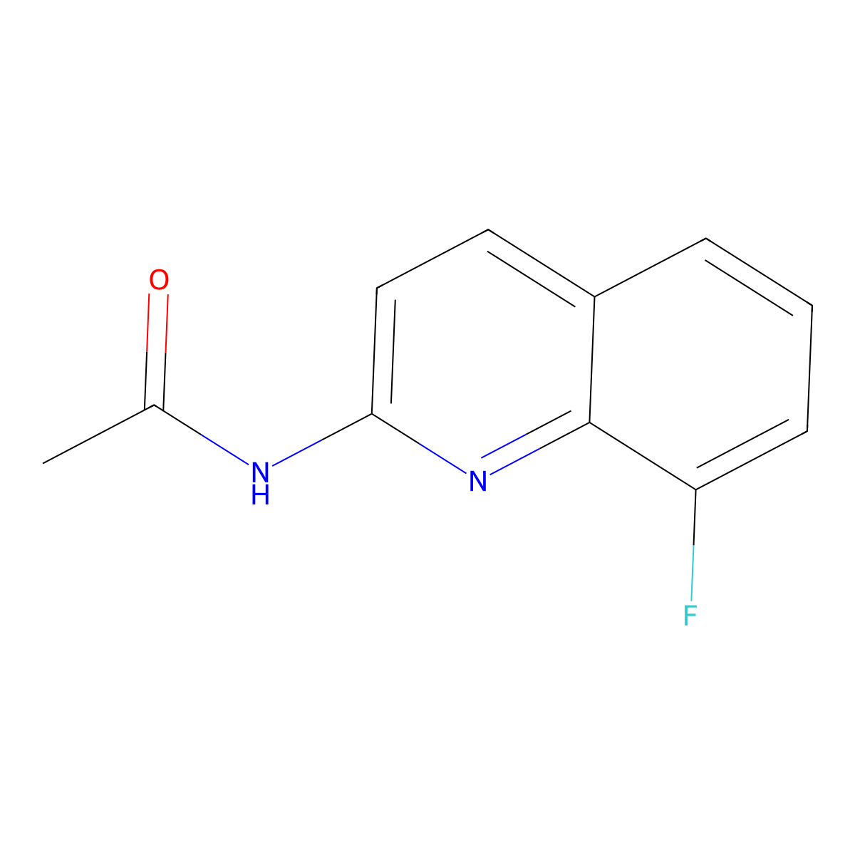 N-(8-Fluoroquinolin-2-yl)acetamide molecular structure, CAS 2677029-52-4