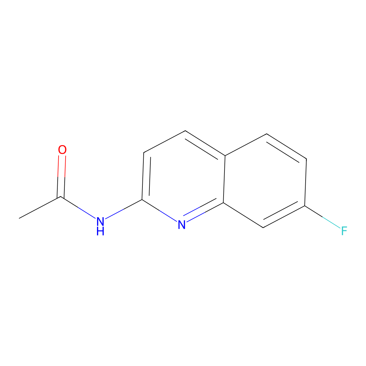 N-(7-Fluoroquinolin-2-yl)acetamide molecular structure, CAS 2677029-53-5