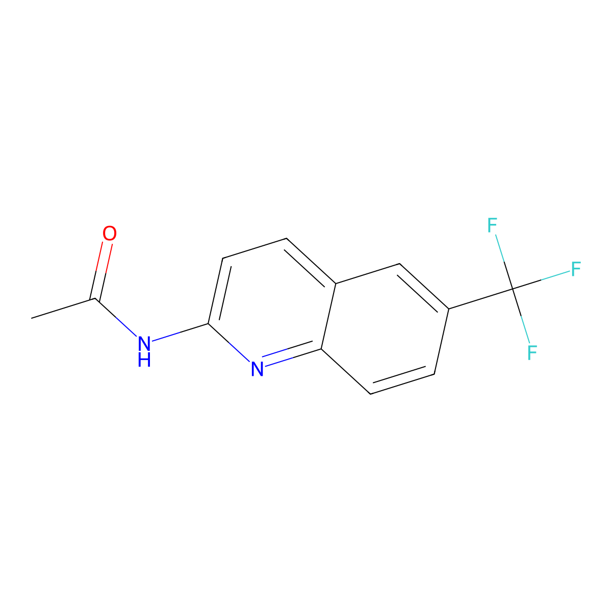 N-[6-(trifluoromethyl)quinolin-2-yl]acetamide molecular structure, CAS 2677029-56-8