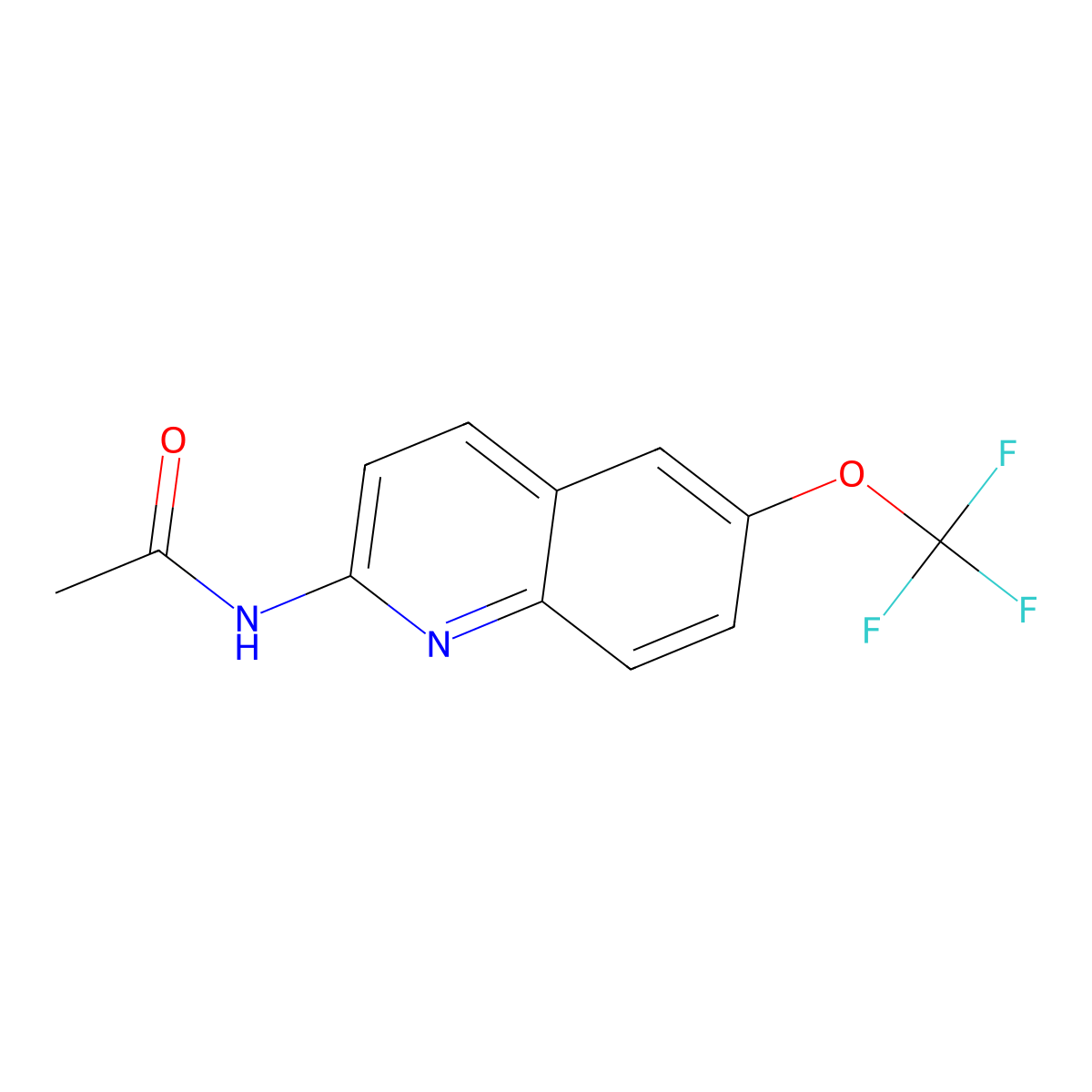 N-[6-(trifluoromethoxy)quinolin-2-yl]acetamide molecular structure, CAS 2677029-57-9