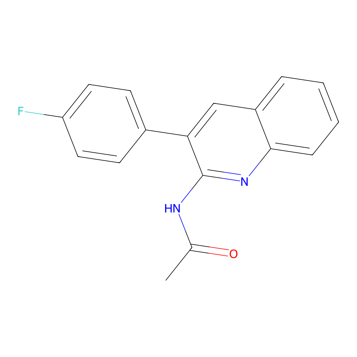 N-[3-(4-fluorophenyl)quinolin-2-yl]acetamide molecular structure, CAS 2677029-61-5