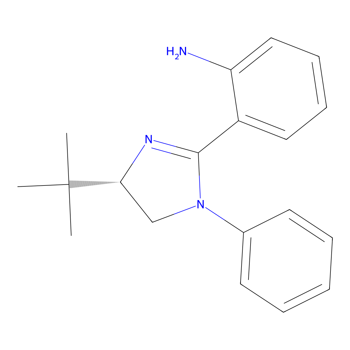 (S)-2-(4-(tert-Butyl)-1-phenyl-4,5-dihydro-1H-imidazol-2-yl)aniline molecular structure, CAS 2677054-28-1