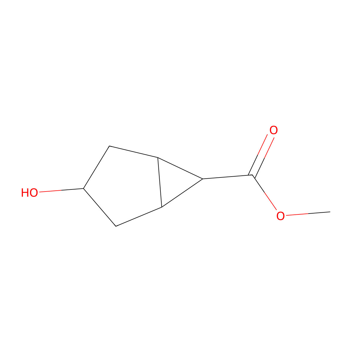 Methyl 3-hydroxybicyclo[3.1.0]hexane-6-carboxylate molecular structure, CAS 26772-06-5
