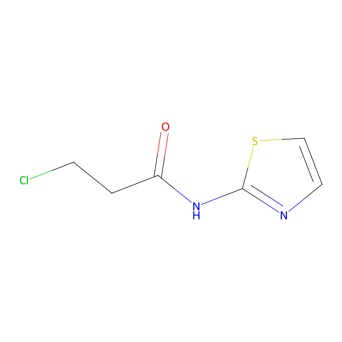 3-chloro-N-2-thiazolyl-Propanamide molecular structure, CAS 26774-38-9