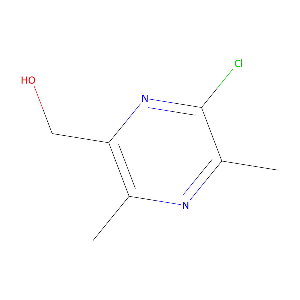 (6-Chloro-3,5-dimethylpyrazin-2-yl)methanol molecular structure, CAS 2677803-48-2