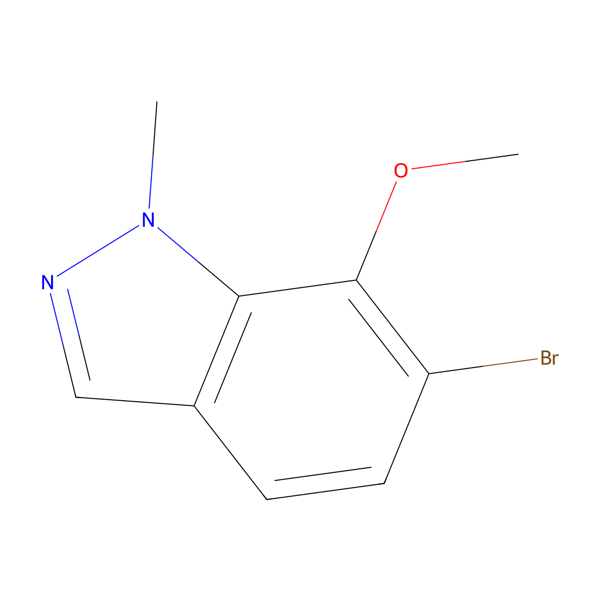 6-Bromo-7-methoxy-1-methyl-1H-indazole molecular structure, CAS 2677884-65-8