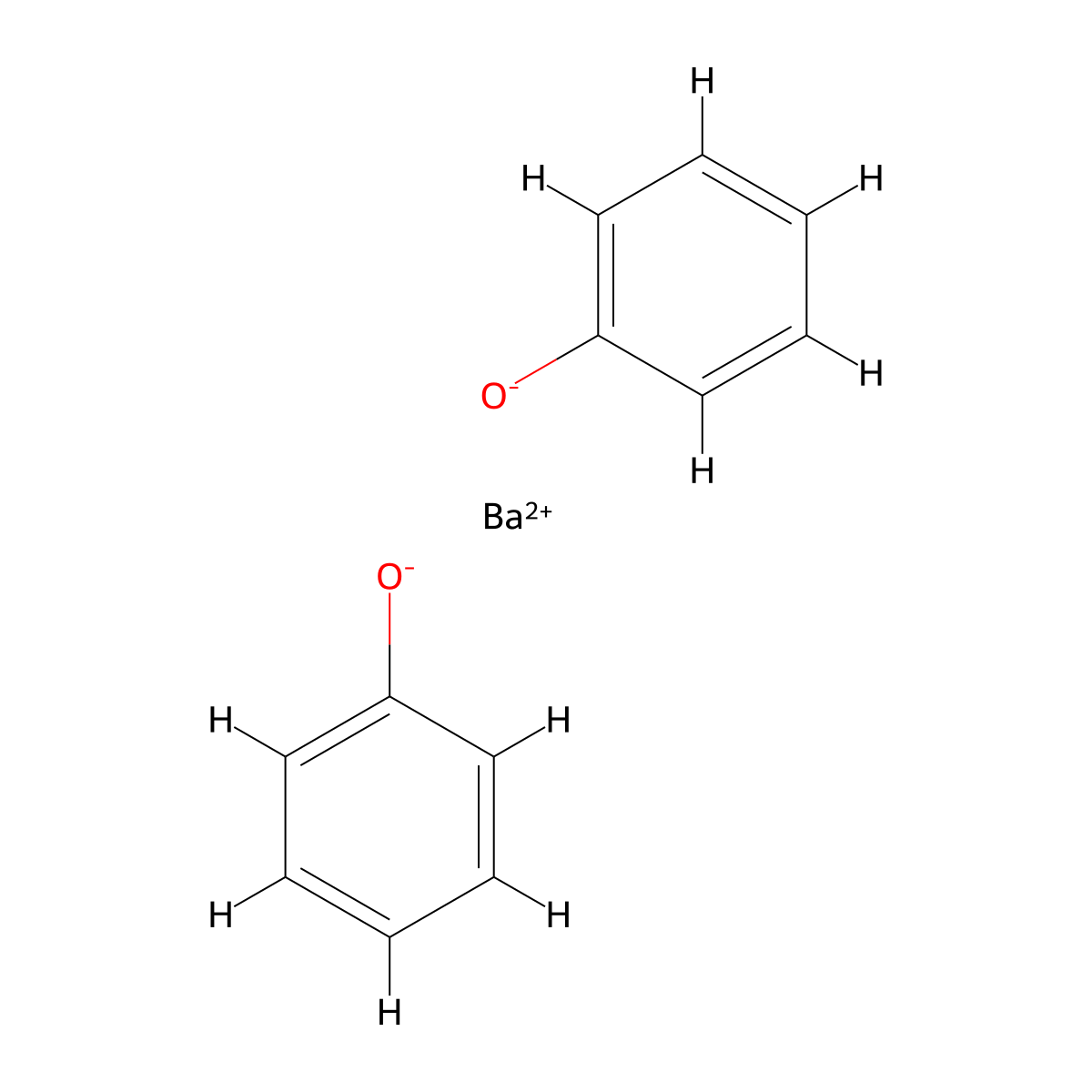 Phenol, barium salt (2:1) molecular structure, CAS 2678-41-3