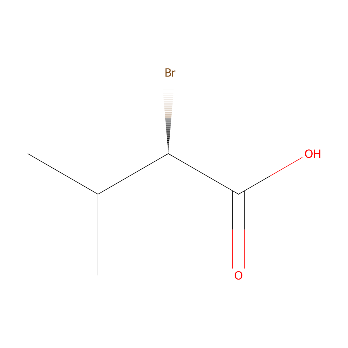 (2S)-2-Bromo-3-methylbutanoic acid molecular structure, CAS 26782-75-2