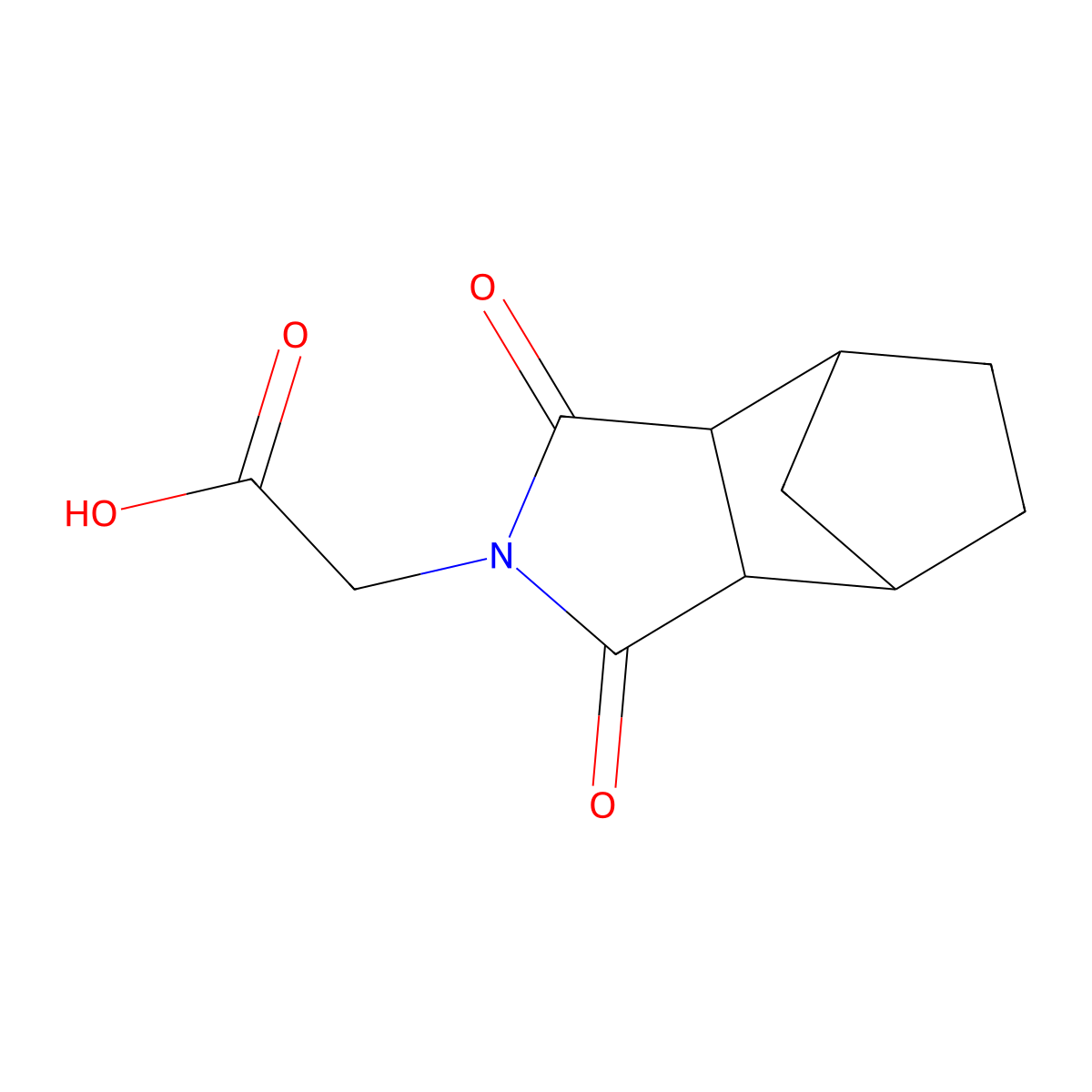 (1,3-dioxooctahydro-2H-4,7-methanoisoindol-2-yl)acetic acid molecular structure, CAS 26785-97-7