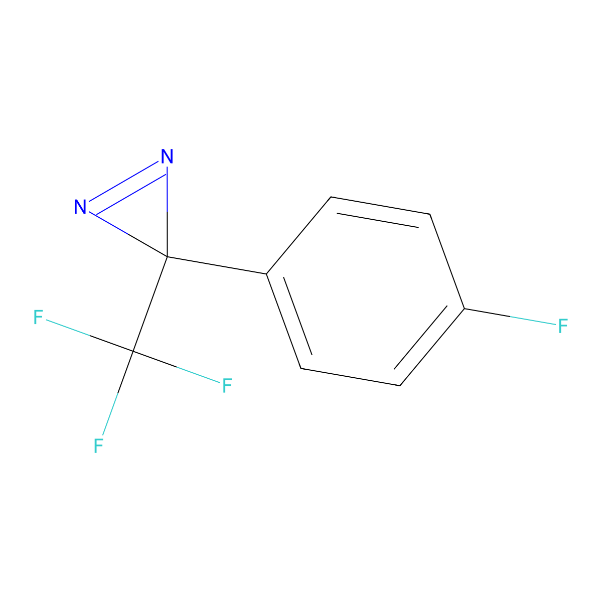 3-(4-Fluorophenyl)-3-(trifluoromethyl)-3H-diazirine molecular structure, CAS 2678521-85-0