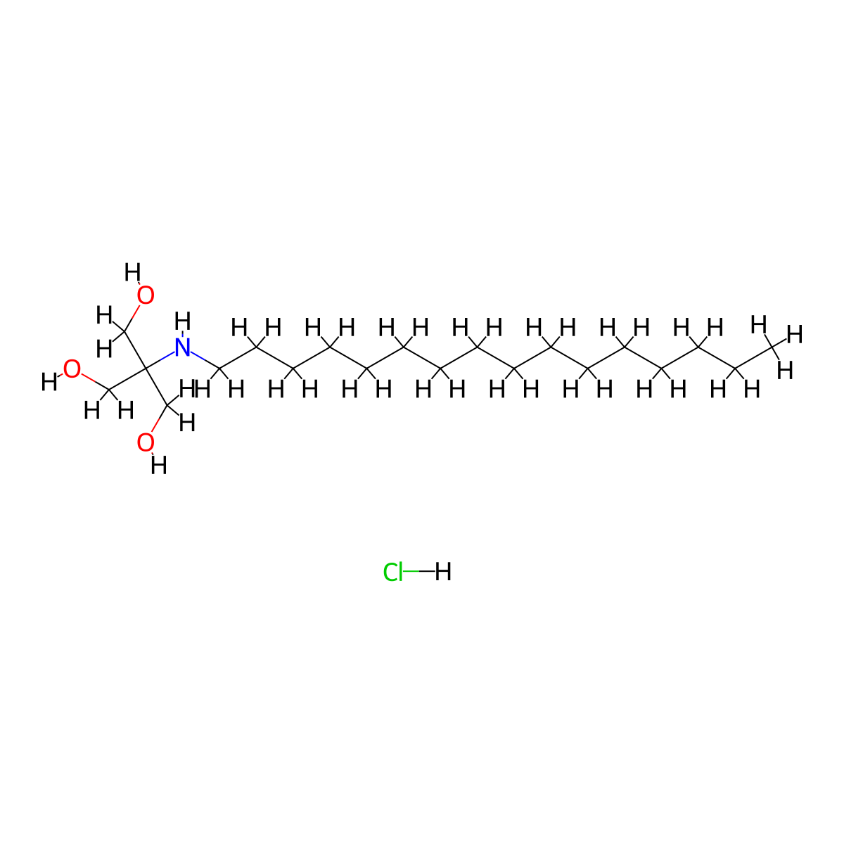 2-(Hexadecylamino)-2-(hydroxymethyl)propane-1,3-diol hydrochloride molecular structure, CAS 2678593-16-1