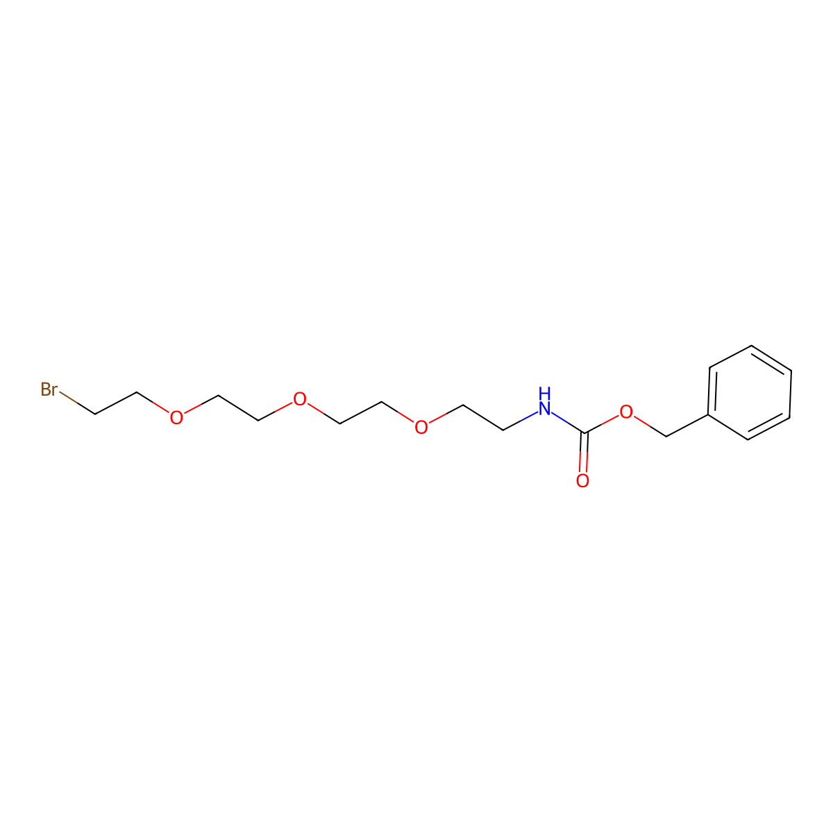 Benzyl (2-(2-(2-(2-bromoethoxy)ethoxy)ethoxy)ethyl)carbamate molecular structure, CAS 2678597-39-0