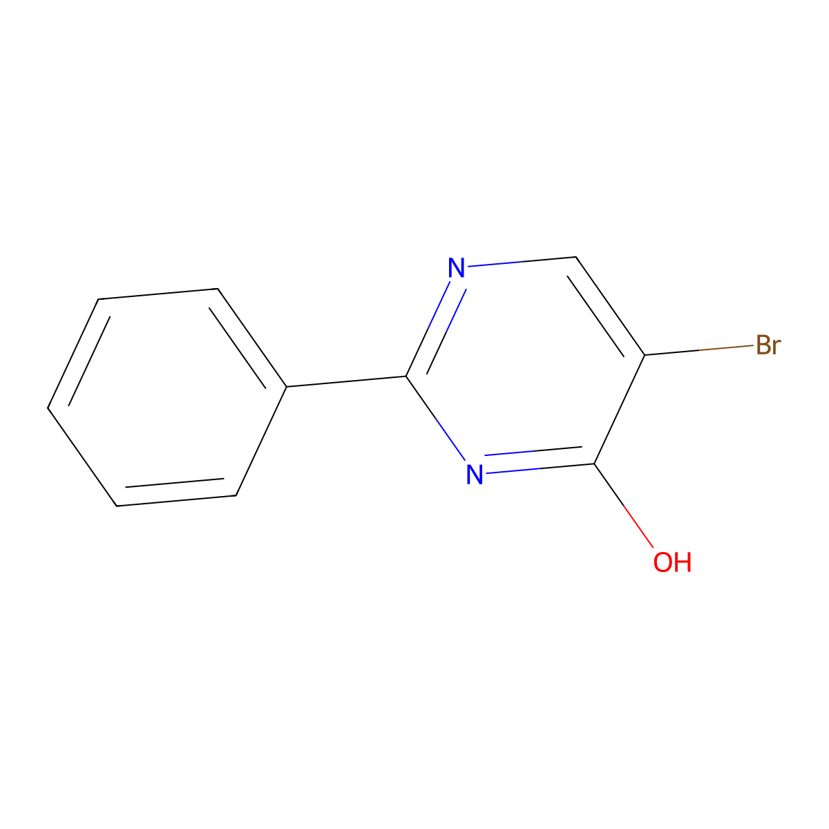 5-Bromo-2-phenylpyrimidin-4(3H)-one molecular structure, CAS 26786-28-7